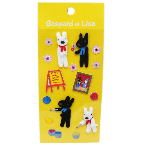 紙製品_Gaspard & Lisa-不織布立體造型貼紙-黃