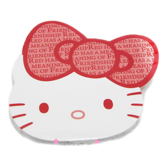 紙製品_Hello Kitty-造型便利貼35th-紅結