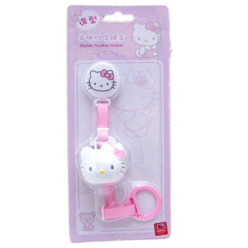嬰兒用品_Hello Kitty-造型安撫奶嘴鍊盒-粉