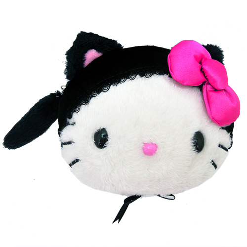 化妝包箱_Hello Kitty-頭型絨毛化妝包-變裝馬戲團