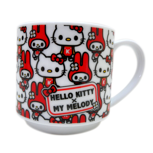 茶具杯子_Hello Kitty-馬克杯-字母與MM