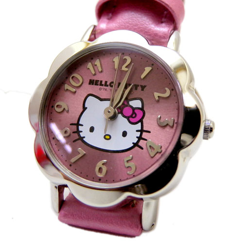 凱蒂貓Hello Kitty_手錶_Hello Kitty-造型花框手錶-粉結