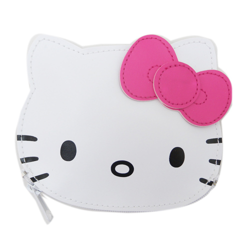 凱蒂貓Hello Kitty_零錢證件_Hello Kitty-頭型零錢包-塗鴉甜點