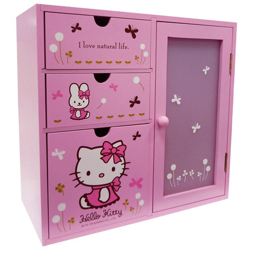 木製傢俱_Hello Kitty-KITTY多功能收納櫃