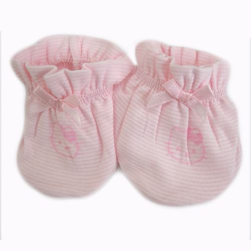 嬰兒用品_Hello Kitty-KT嬰兒橫紋緹花腳套