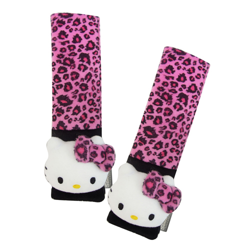 汽車百貨_Hello Kitty-KT豹紋紫-安全帶護套