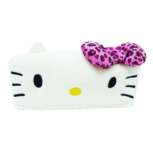 汽車百貨_Hello Kitty-KT豹紋紫-面紙盒套
