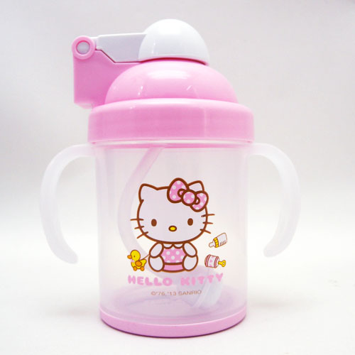 嬰兒用品_Hello Kitty-KT防滑自動吸管杯