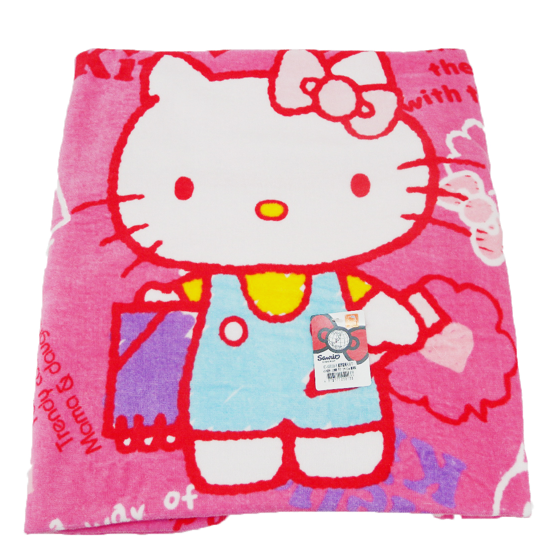 衛浴用品_Hello Kitty-  特大印花浴巾-寫生塗鴉