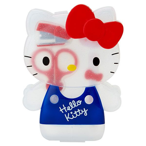 其他_Hello Kitty- 立體造型盒文具組-藍衣紅結