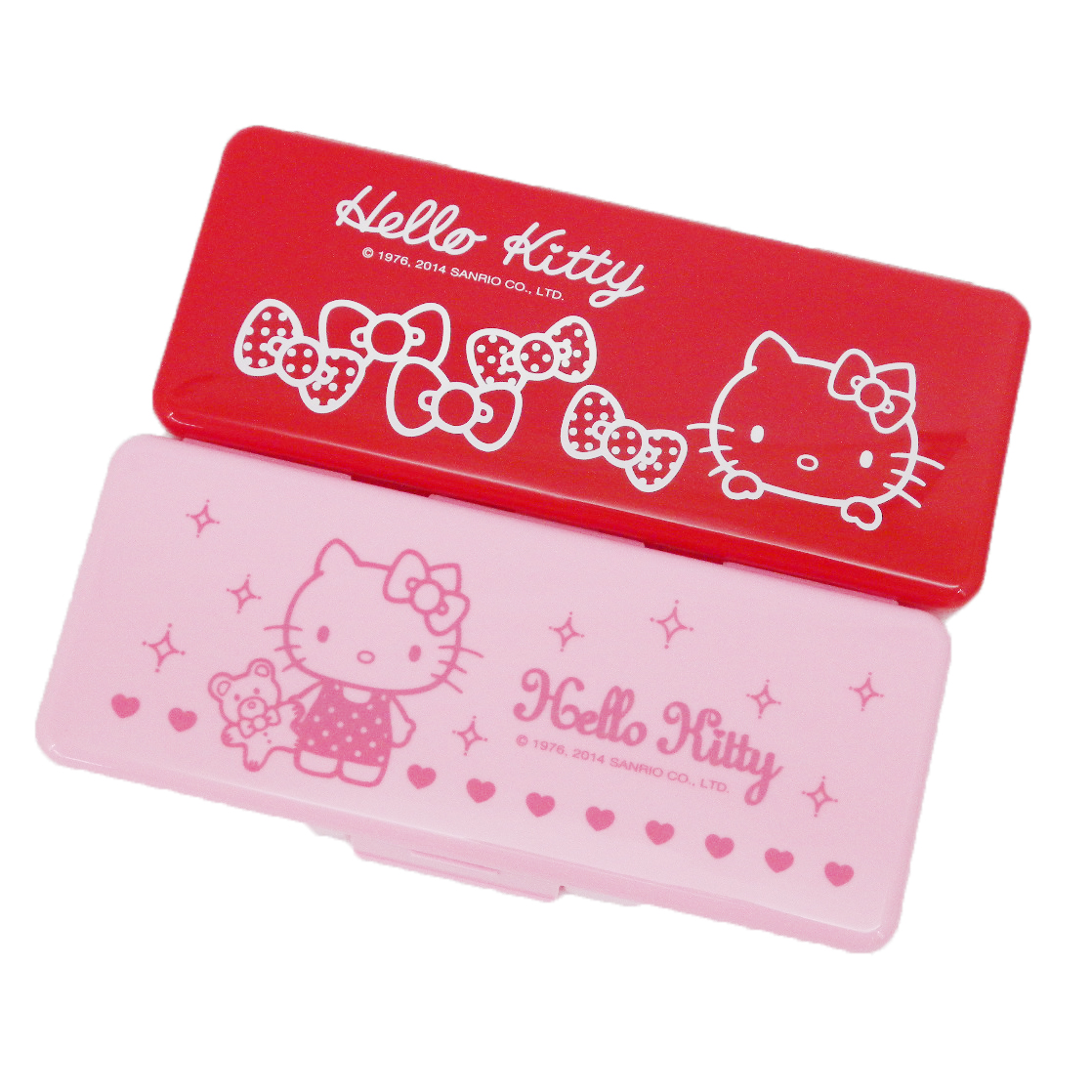 筆袋/盒/筒_Hello Kitty- 長方形塑膠筆盒-2色