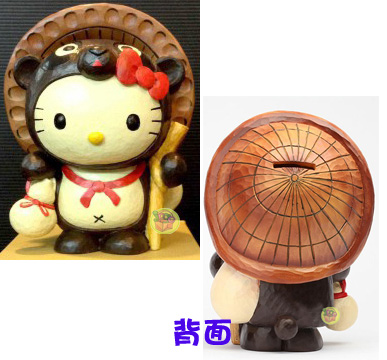 凱蒂貓Hello Kitty_流行生活精品_Hello Kitty- 開運陶瓷存錢筒-狸貓
