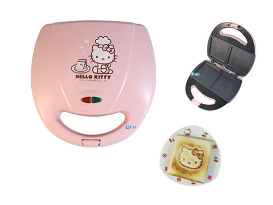 凱蒂貓Hello Kitty_家庭電器_Hello Kitty-三明治機-廚師粉