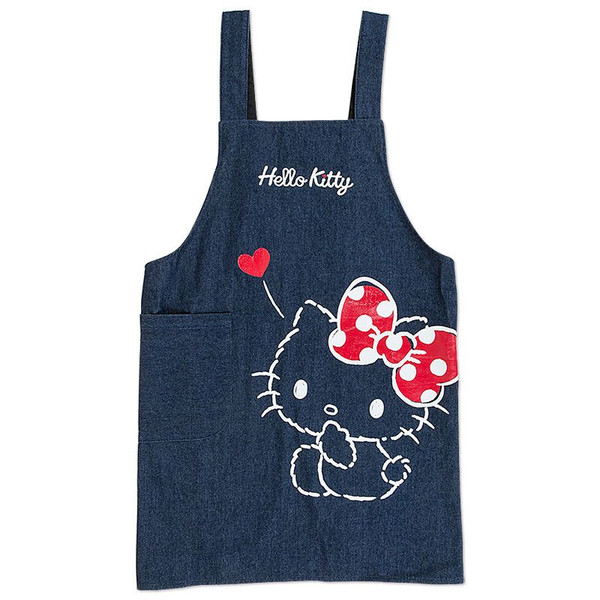 廚房衛浴_Hello Kitty-圍裙-KT單寧點點紅結