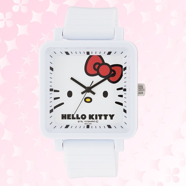 凱蒂貓Hello Kitty_手錶_Hello Kitty-手錶-四方大臉白