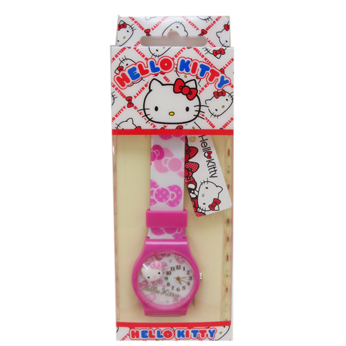 凱蒂貓Hello Kitty_手錶_Hello Kitty-手錶-大頭粉結桃