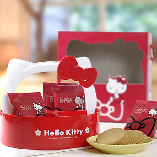 糕點零食_Hello Kitty-造型分格可提薄餅禮盒