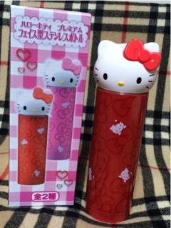 凱蒂貓Hello Kitty_Hello Kitty_日本限定大頭保溫瓶-粉結